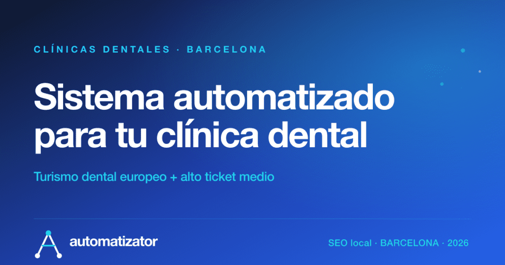 Sistema automatizado clínicas dentales Barcelona