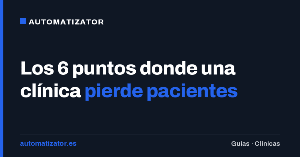 Los 6 puntos donde una clínica pierde pacientes