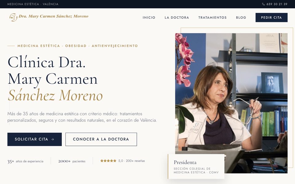 Clínica Dra. Sánchez Moreno — web de clínica