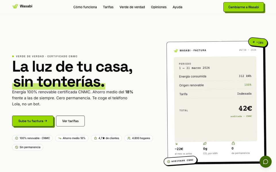 Wasabi — web corporativa